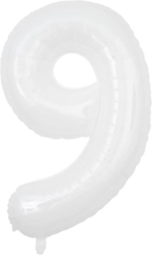 Picture of FOIL BALLOON NUMBER 9 WHITE 40 INCH